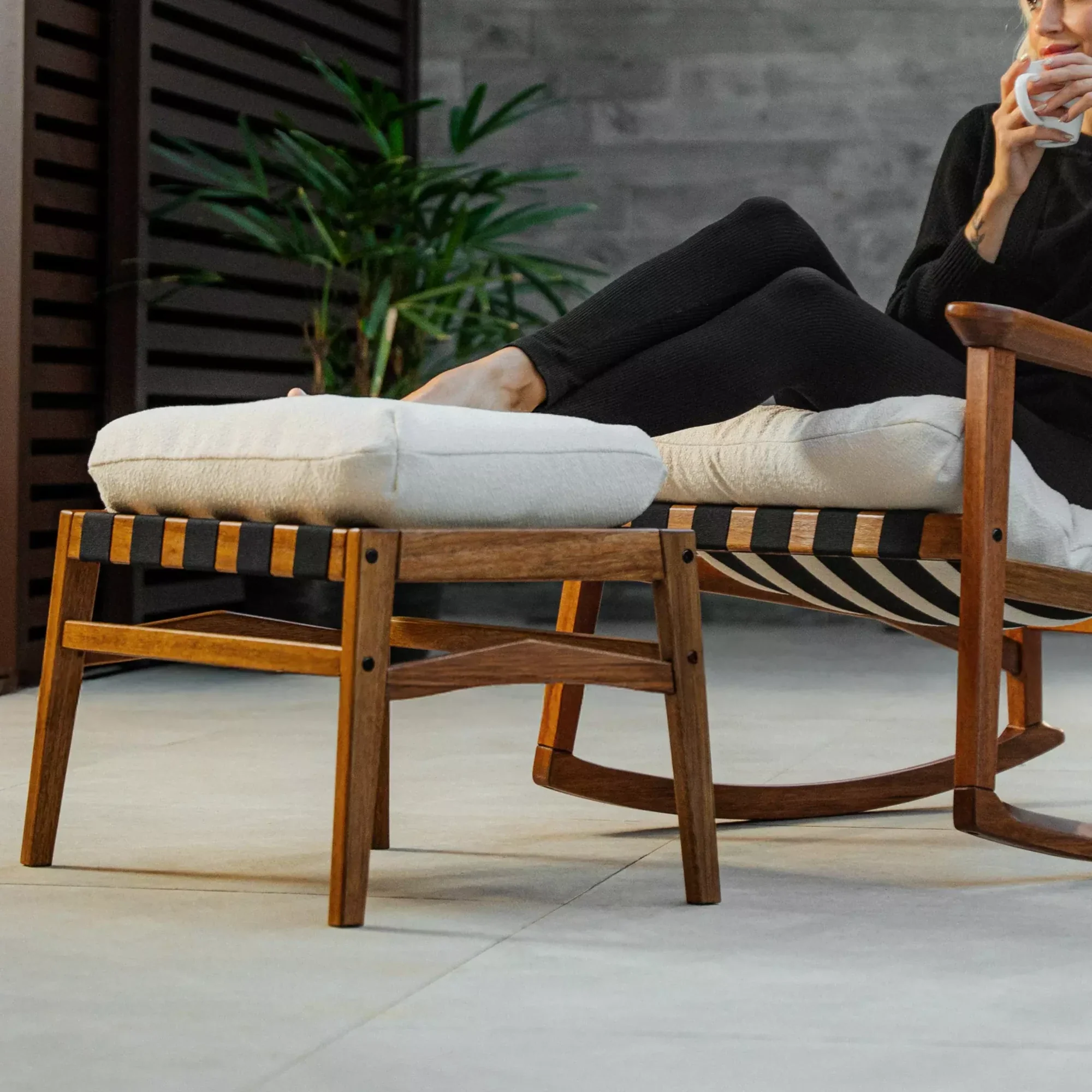 Mid Century Ottoman - Image 4