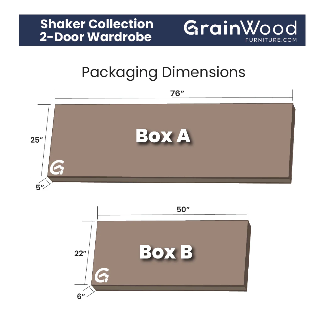 Shaker 2-Door Wardrobe - Image 17