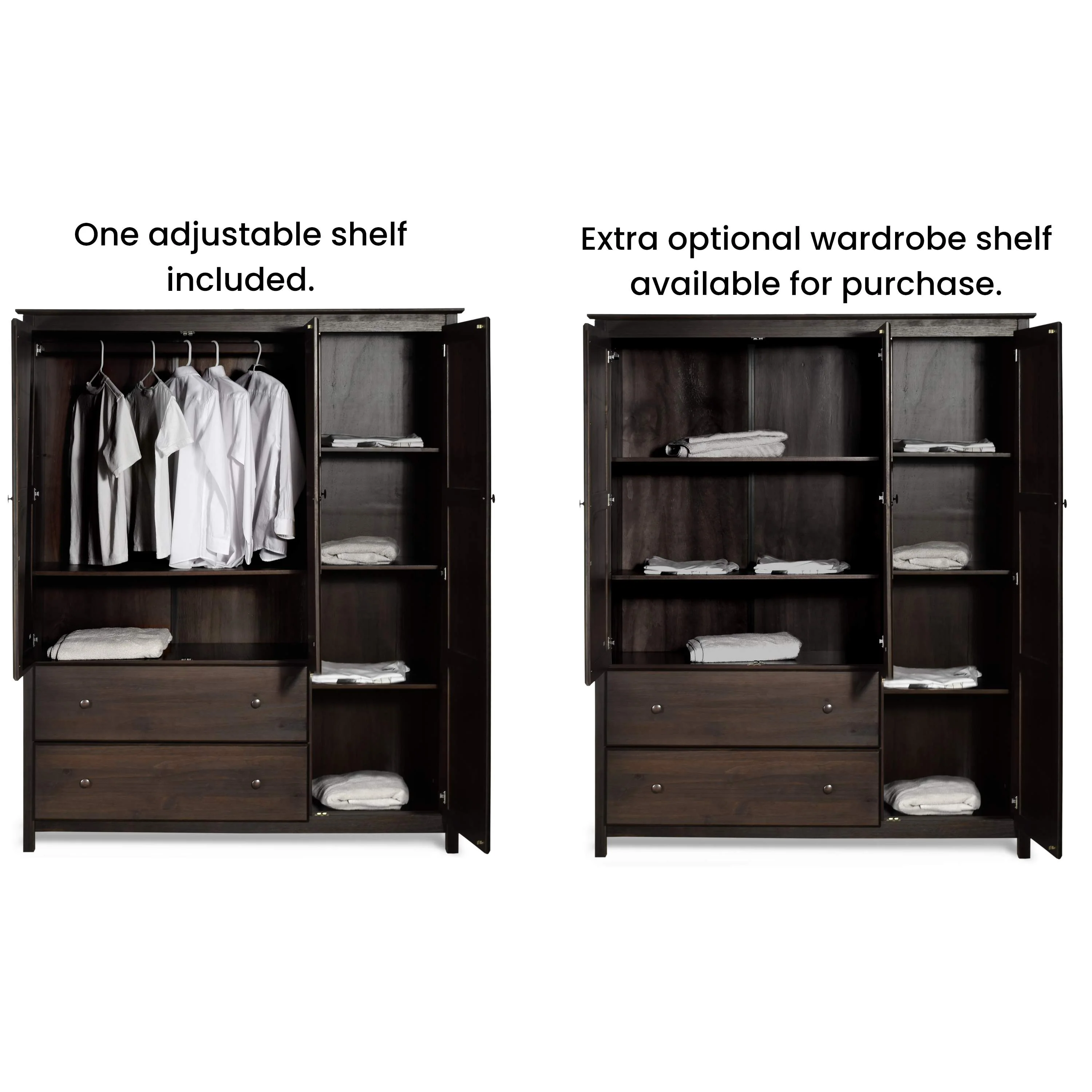 Shaker 3-Door Wardrobe - Image 16