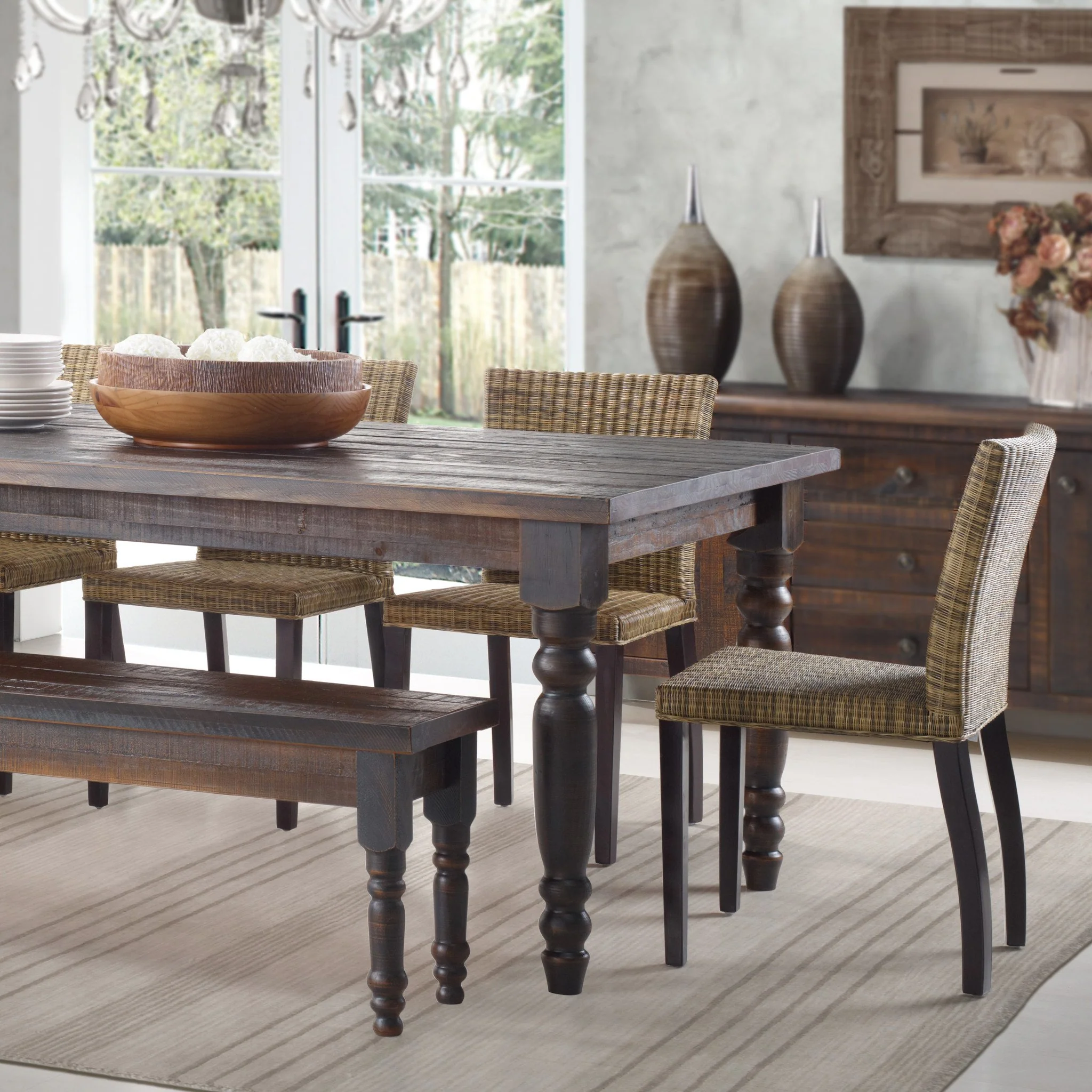 Valerie Table & Bench Dining Set (3-Piece) - Image 15